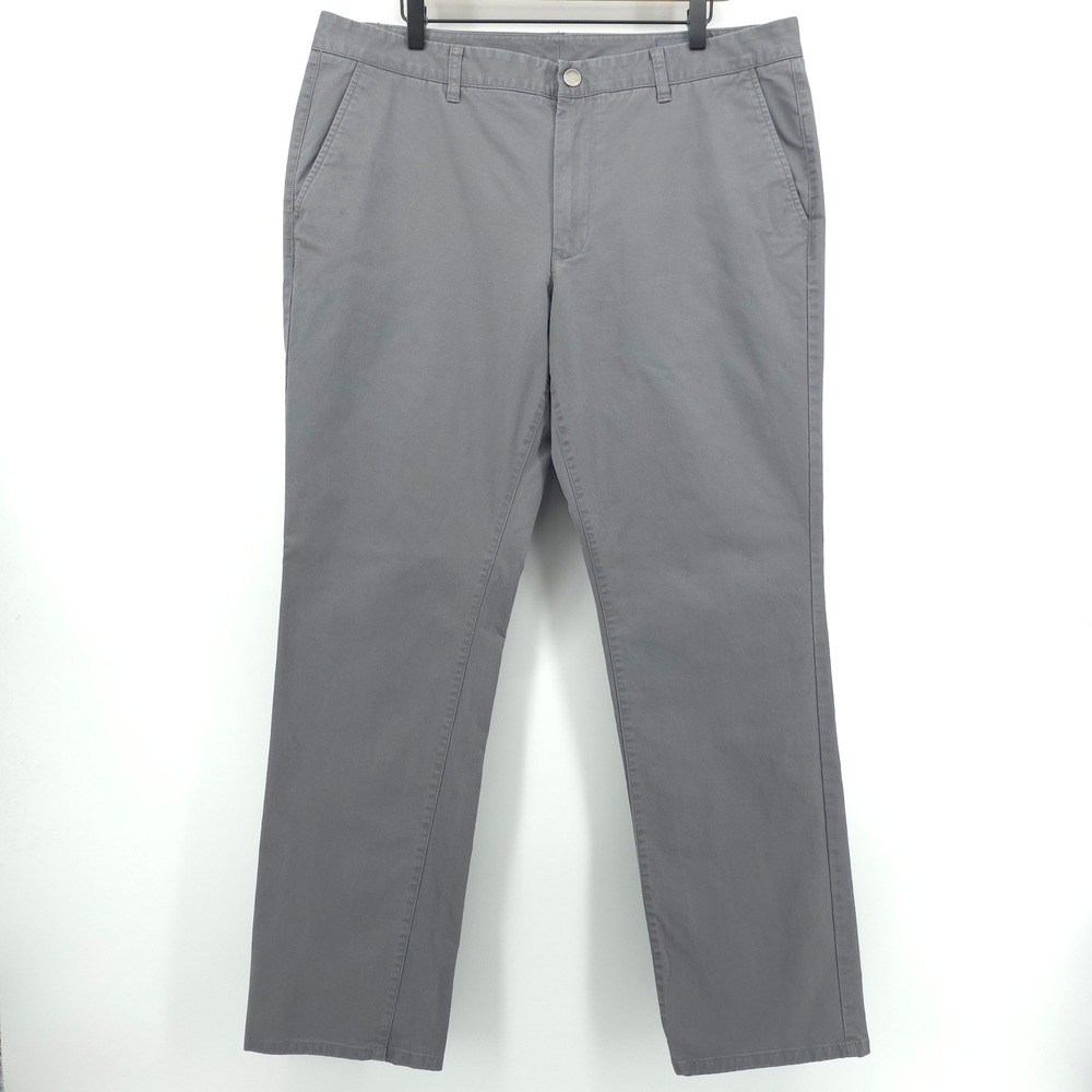 Bonobos Slim Fit Mens Chino Pants 38x32 Gray Stretch Cotton Casual Trousers
